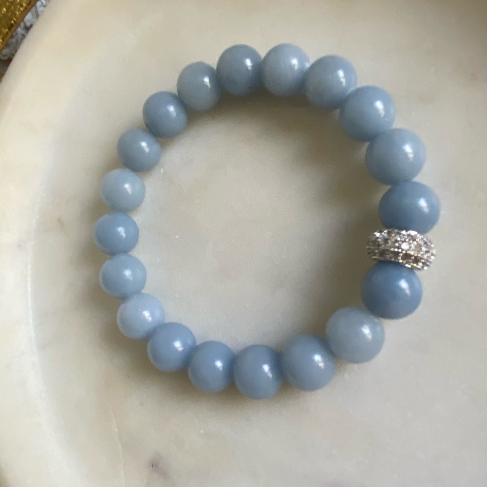 Angelite stretch bracelet